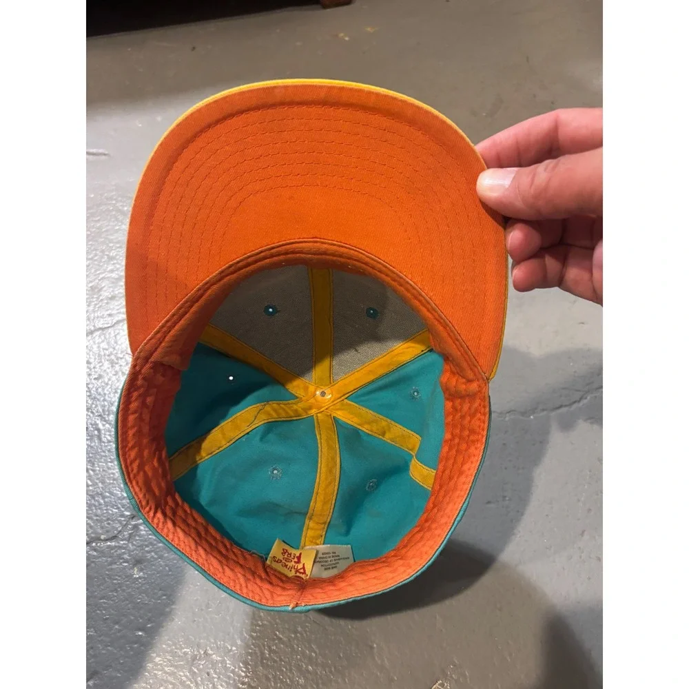 Disney Perry the Platypus Hat Unisex One Size Teal fitted Flat Brim Cap